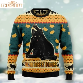 Black Cat Christmas Ugly Sweater