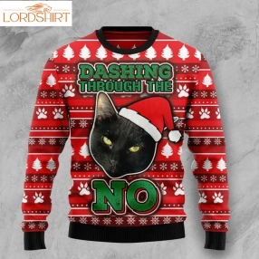 Black Cat Christmas Wool Sweater