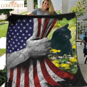 Black Cat Flag 3D Customized Quilt