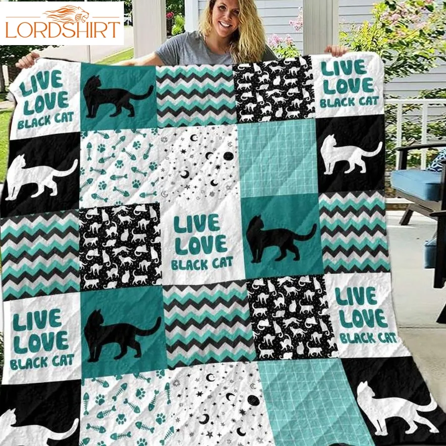 Black Cat Love My Black Cat 3D Customized Quilt