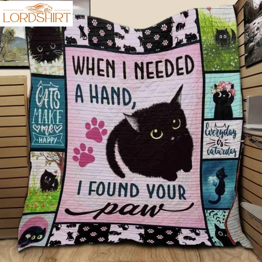 Black Cat Make Me Happy 3D Customized Quilt