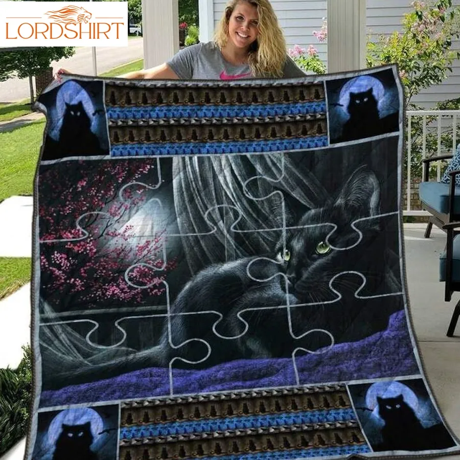 Black Cat Puzzle 3D  Customized 3D Customized Quilt