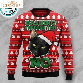 Black Cat Ugly Christmas Sweater, Xmas Gifts For Men Women