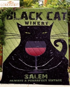 Black Cat Vintage 3D Customized Quilt