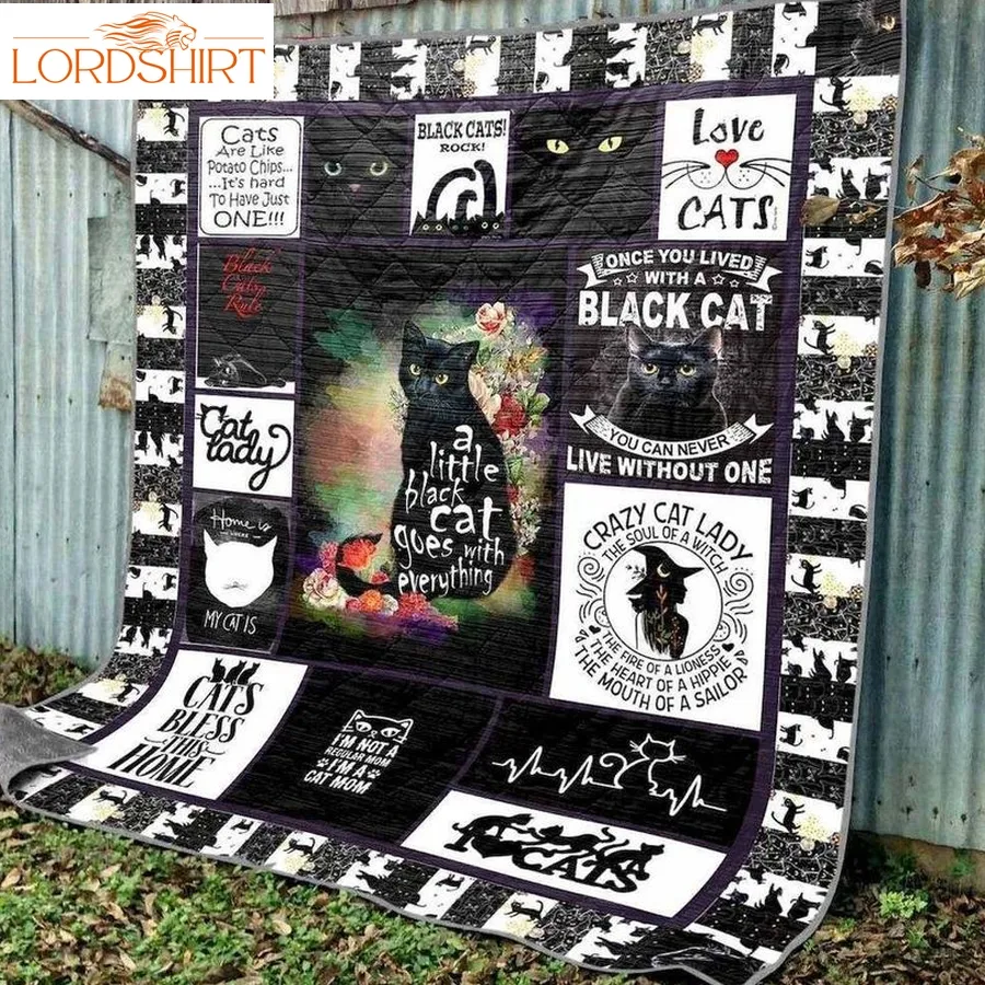 Black Cats Rock 3D Customized Quilt