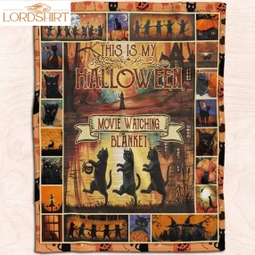 Black Cats This Is My Halloween Movie Watching Blanket Quilt