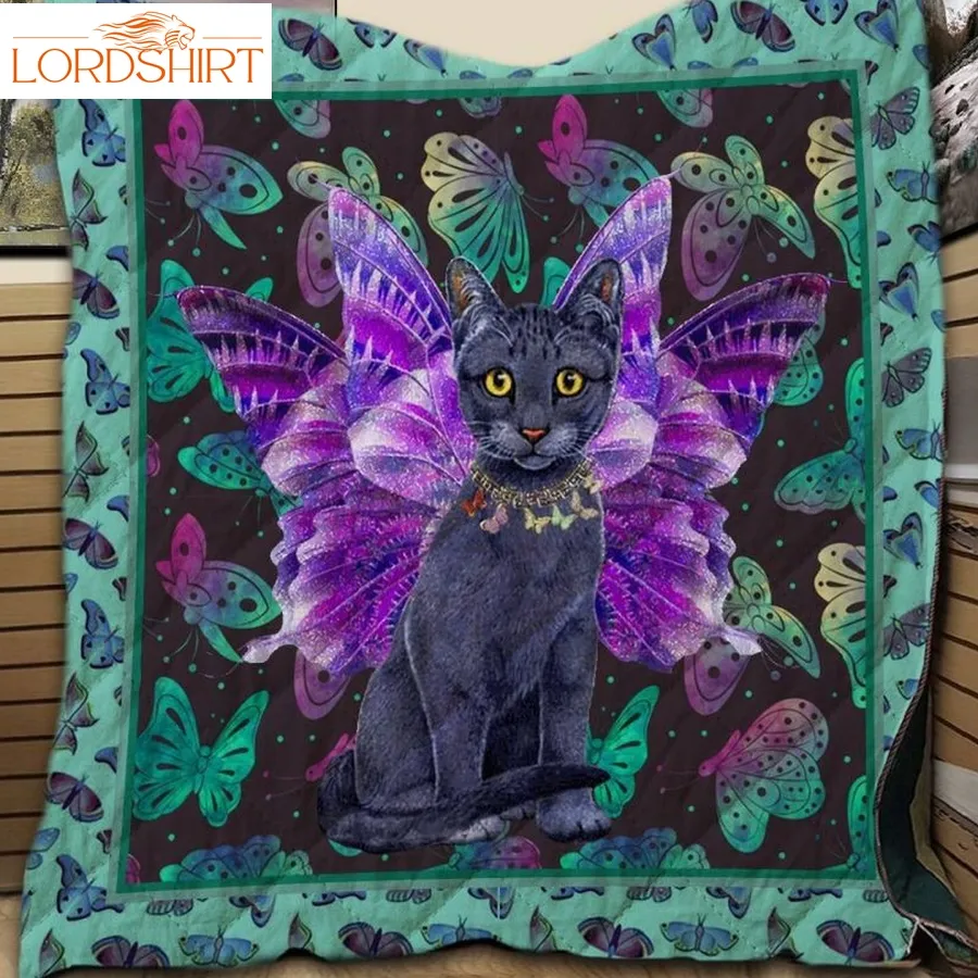 Blackcat Butterfly 3D Customized Quilt