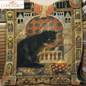 Blackcat Egypt 3D Customized Quilt