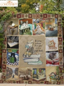 Book Cat A Book Is A Dream 3D Customized Quilt