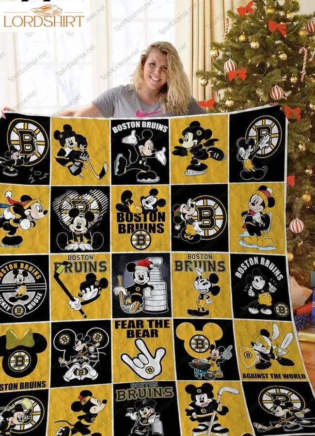 Boston Bruins Disney Quilt Blanket