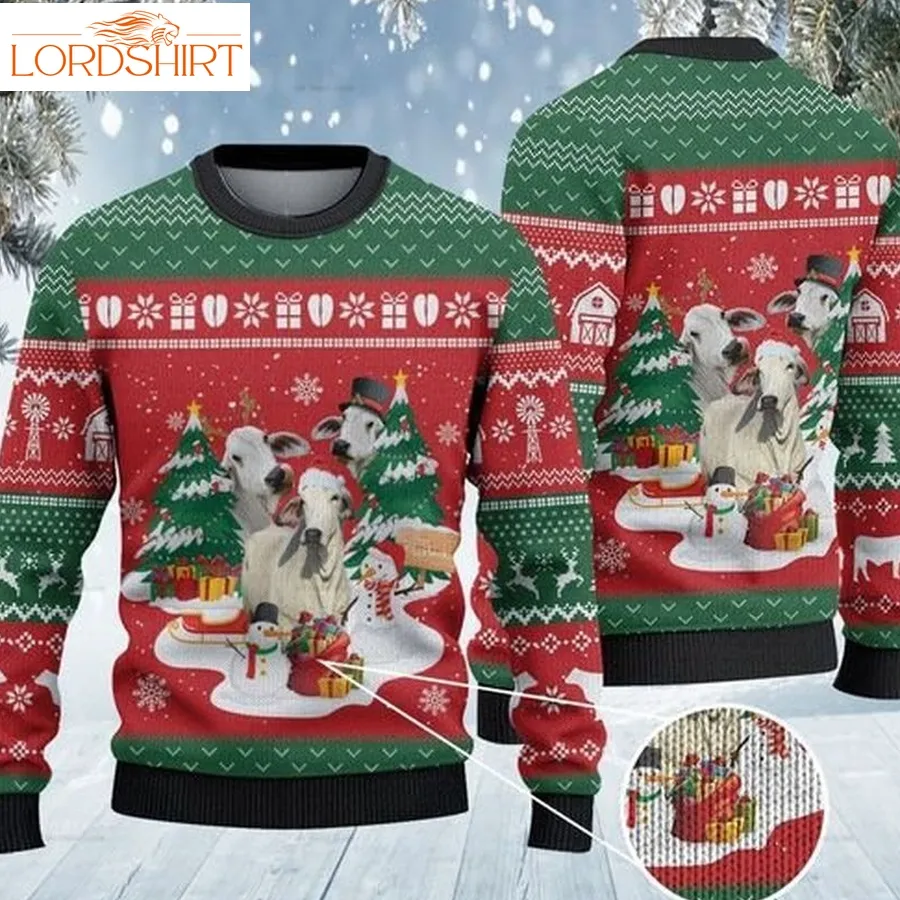 Brahman Cattle Christmas Gift Sweater, Sweatshirt