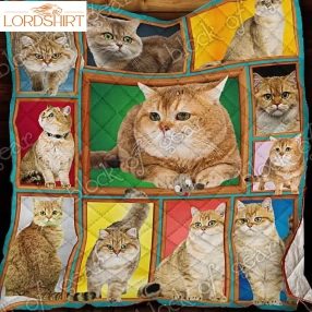 British Shorthair Cat 3D Quilt Blanket