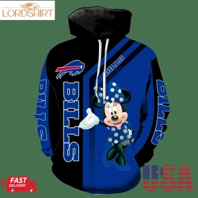 Buffalo Bills Minnie Mouse New Full All Over Print V1471 Hoodie Zipper