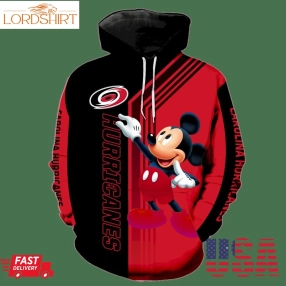 Carolina Hurricanes Mickey Mouse New All Over Print V1528 Hoodie