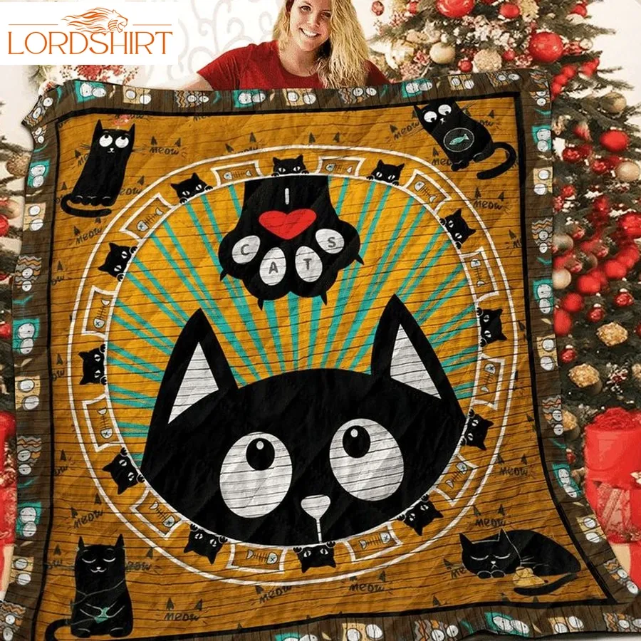 Cat Ah Ah Ah 3D Quilt Blanket