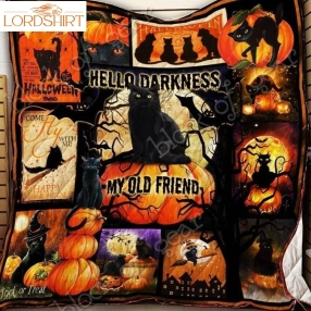 Cat And Pumpkin 3D Customized Quilt