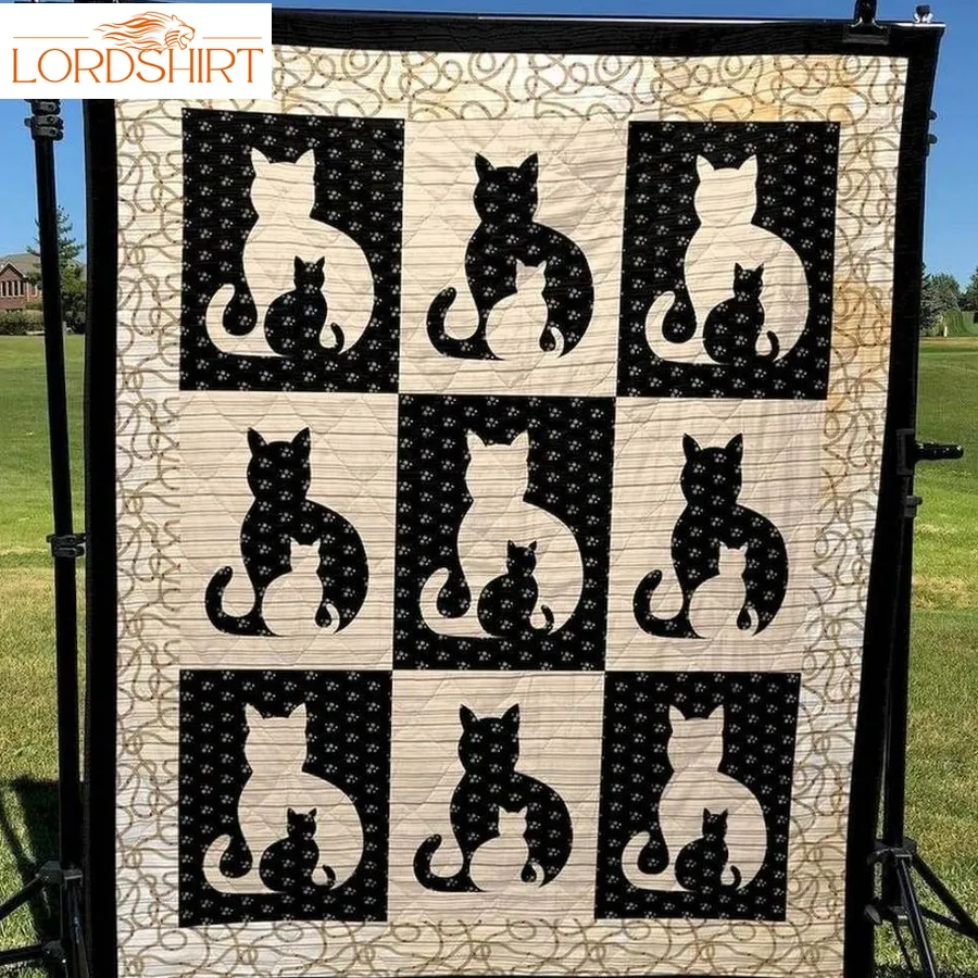 Cat Applique 3D Customized Quilt