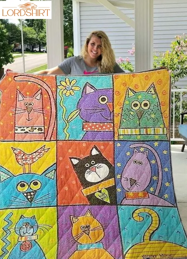 Cat Cartoon 3D Customized Quilt