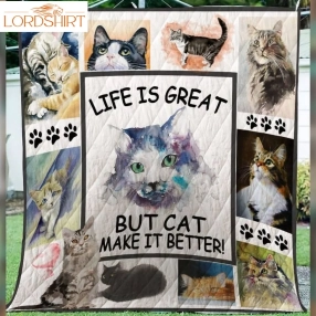 Cat Cat The Better Life 3D  Customized Quilt