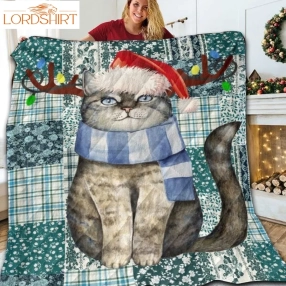 Cat Christmas Day 3D Customized Quilt