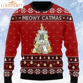 Cat Chritsmas Tree Meowy Catmas Ugly Sweater Sweatshirt