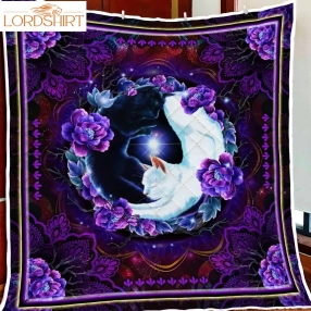 Cat Couple Mandala Quilt Blanket Thh3486q