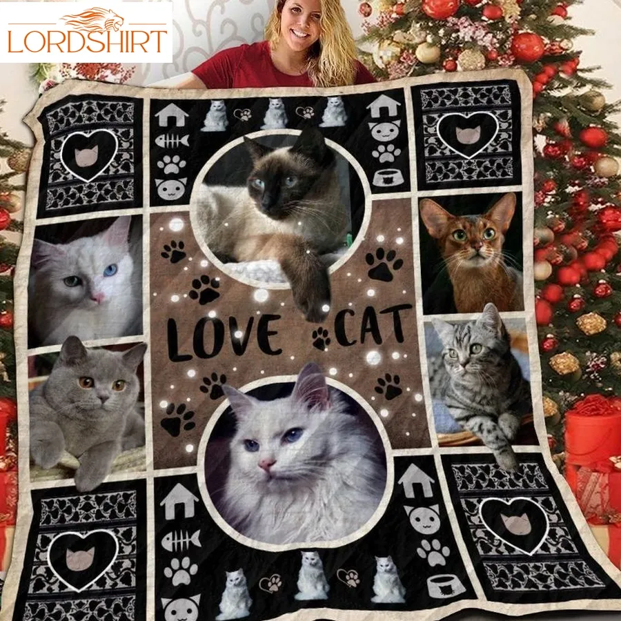 Cat Double Circle 3D Customized Quilt