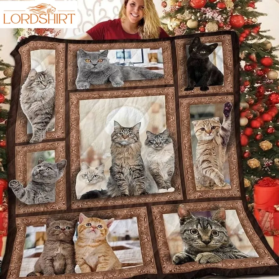 Cat For Love 3D Customized Quilt