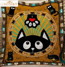 Cat Hello 3D Customized Quilt Blanket