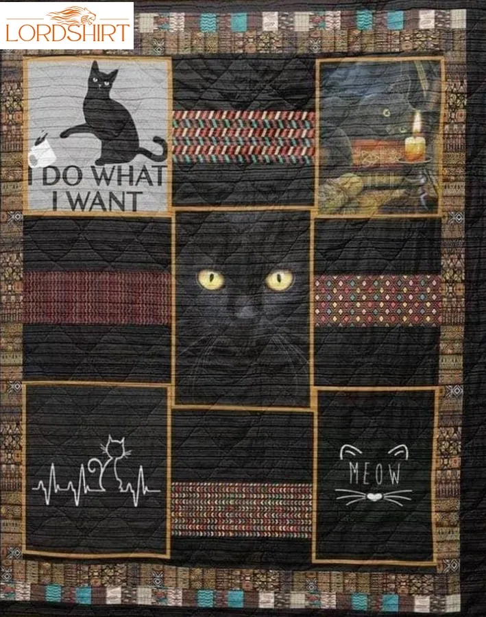 Cat I Do What I Want 3D Customized Quilt