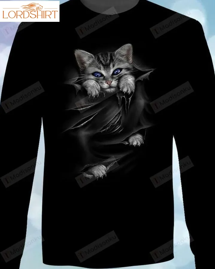 Cat Inside Ugly Christmas Sweater, All Over Print Sweatshirt