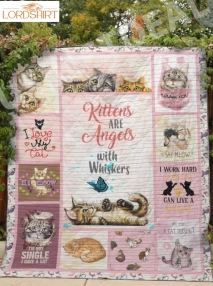 Cat Kittens Are Angels 3D Quilt Blanket