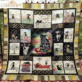 Cat Little Black Cat 3D Customized Quilt