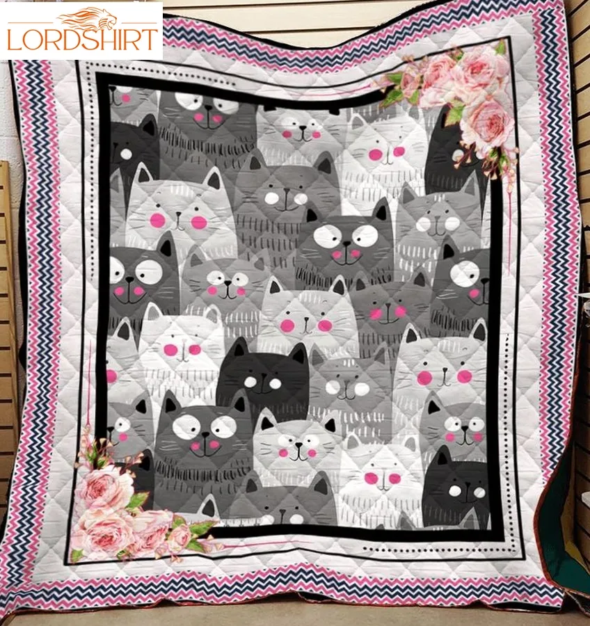 Cat Love Customized 3D Customized Quilt