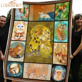 Cat Lovely Vintage Cat 3D Quilt Blanket