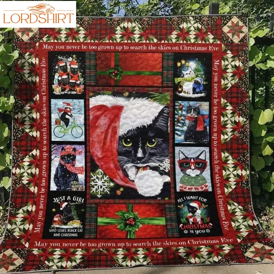 Cat Lovely Xmas 3D Quilt Blanket