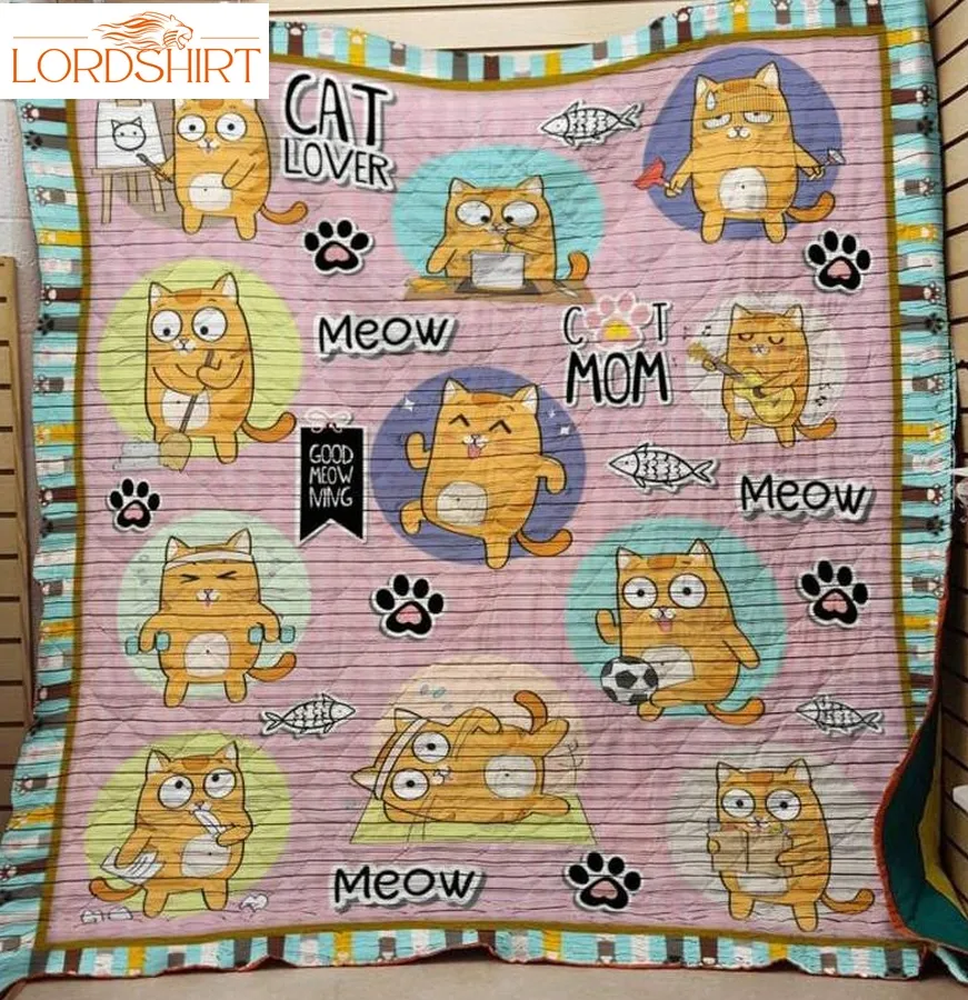 Cat Lover 3D Customized Quilt Blanket