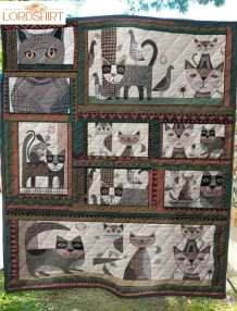 Cat Meow Cat 3D Quilt Blanket