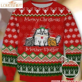 Cat Meowy Christmas Mother Fluffer Vo01 Sweater