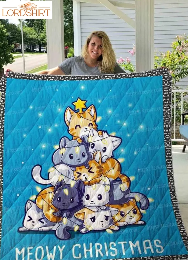 Cat (Moewy Christmas) 3D Quilt Blanket