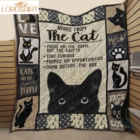 Cat Mor Mor 3D Customized Quilt Black