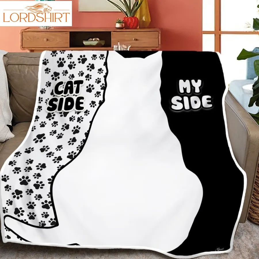 Cat Paw Prints Sofa Throw Blanket Cat Side My Side Bnl511bv1