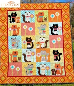 Cat Personalized Customized Quilt Blanket