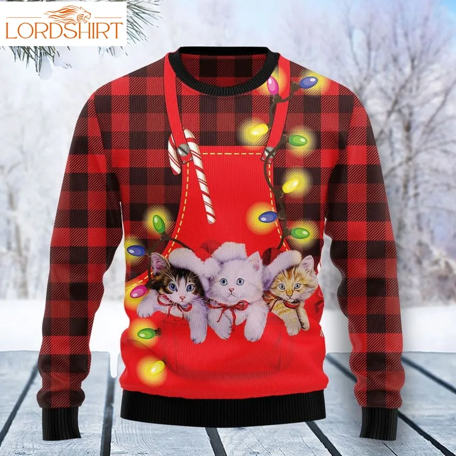 Cat Pocket Christmas Christmas Wool Sweater