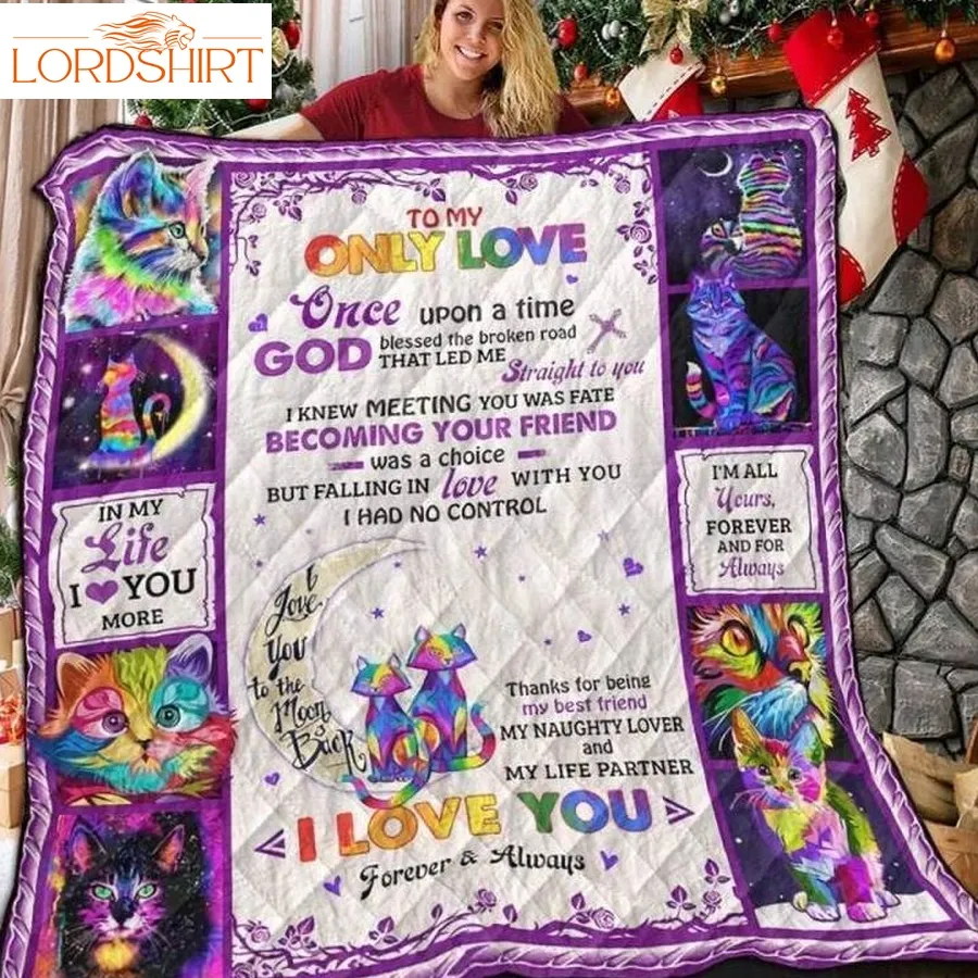 Cat Real Love 3D Customized Quilt