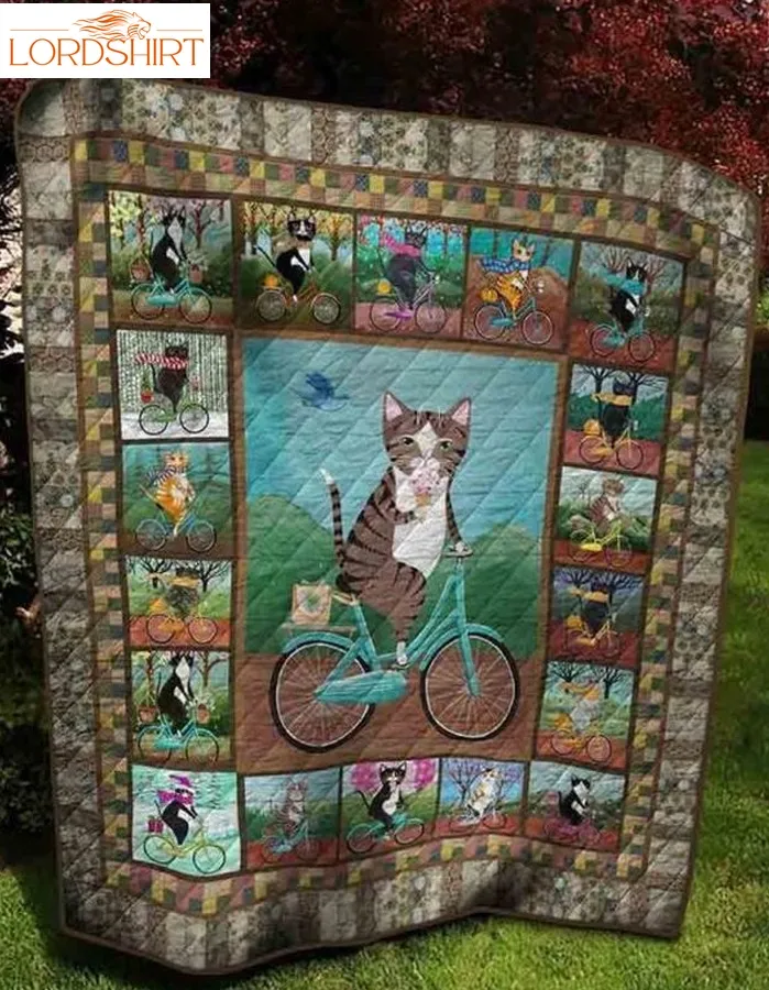 Cat Run 3D Quilt Blanket