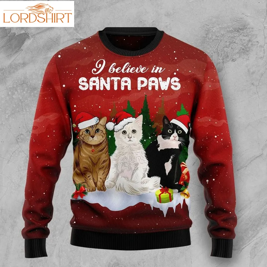 Cat Santa Paws Ugly Sweater