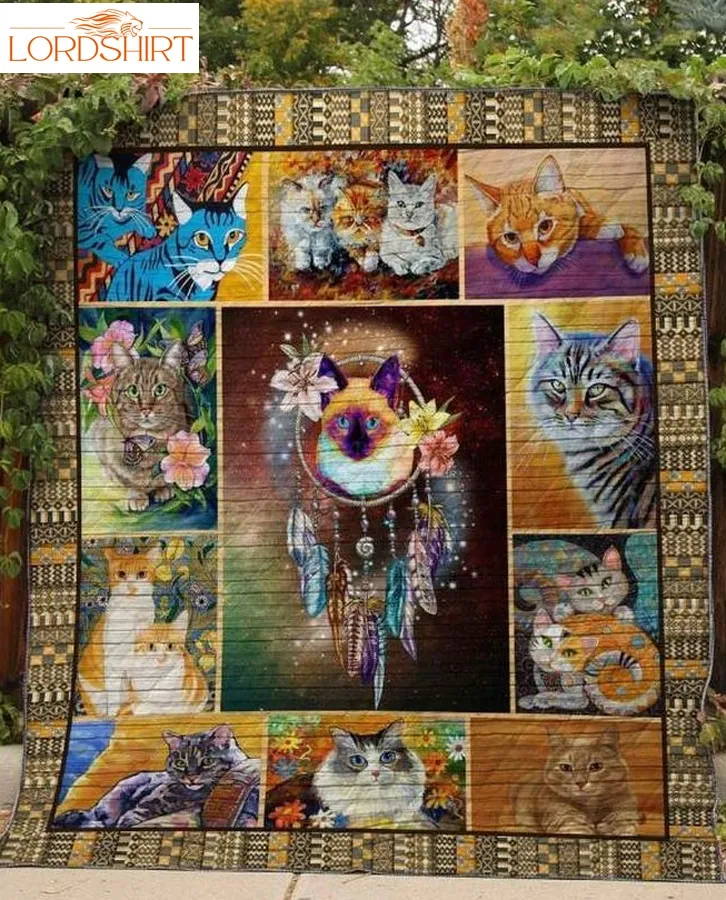 Cat Smile 3D Customized Quilt