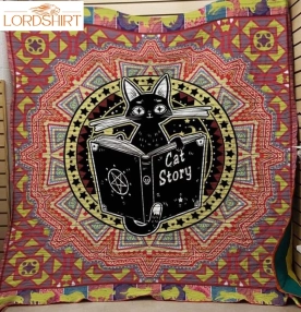 Cat Story 3D Customized Quilt Blanket