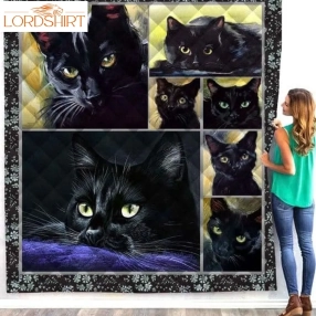 Cat They Are All Black 3D Quilt Blanket